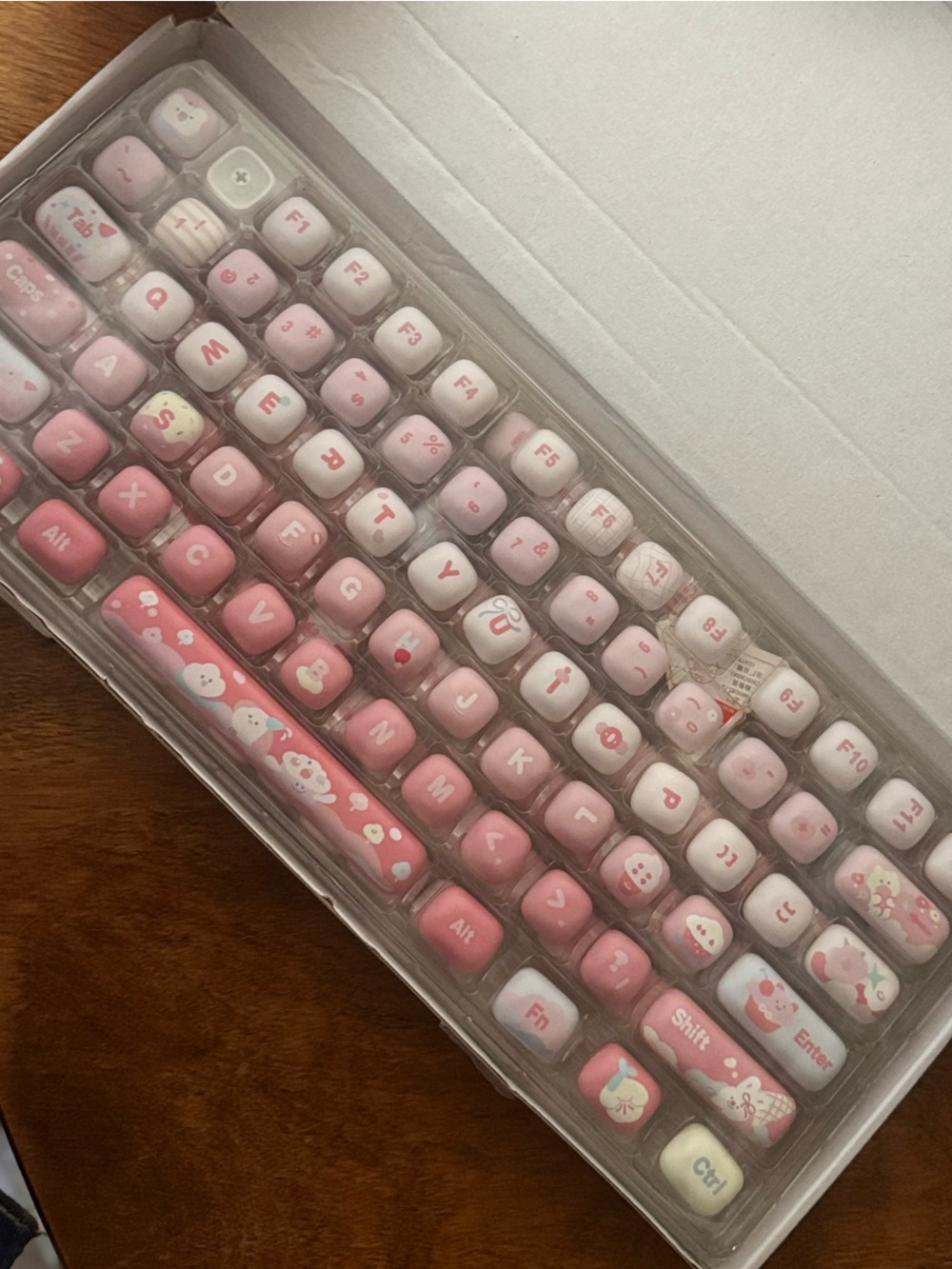 Yunzii MOG Pink and White “Ice Cream” Themed Mechanical Keyboard Keycap Set